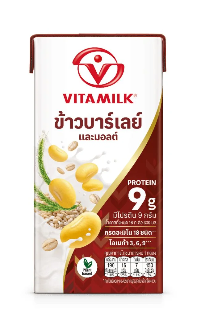 ถั่วเหลืองUHTไวตามิ้ลค์ข้าวบาร์เล่ย์กล่อง ด.300