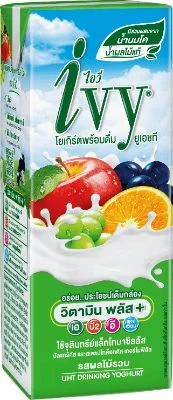 นมเปรี้ยว UHT ไอวี่ ผลไม้รวม ด.180