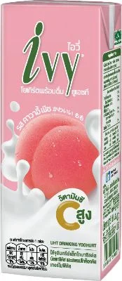 H นมเปรี้ยว UHT ไอวี่ คาวาอี้พีช ด.180
