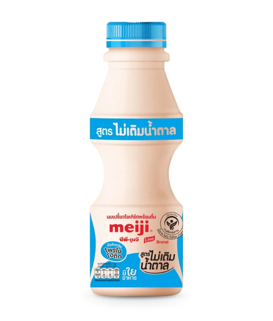 Hนมเปรี้ยวเมจิไลฟ์ 330 มล. สูตรไม่เติมน้ำตาลทราย