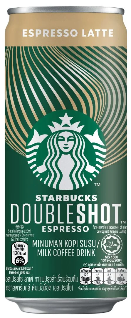 Hสตาร์บัคส์ดับเบิ้ลช็อต เอสเปรสโซ ลาเต้ 220 มล.
