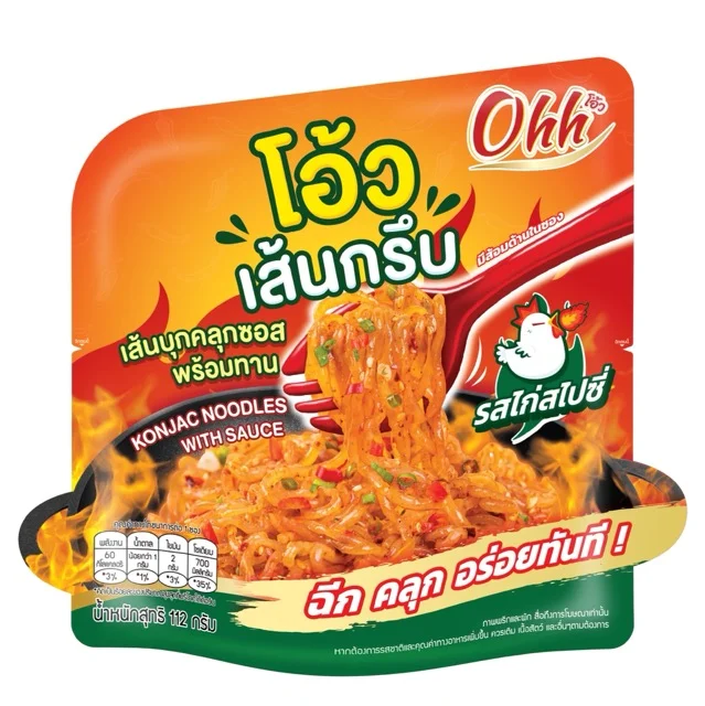 โอ้วเส้นกรึบปรุงรสไก่สไปซี่ 112ก.