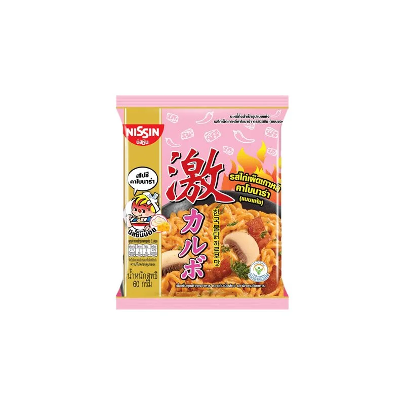 นิสชินซองพรีเมียม รสไก่เผ็ดเกาหลีคาโบนาร่า60กรัม