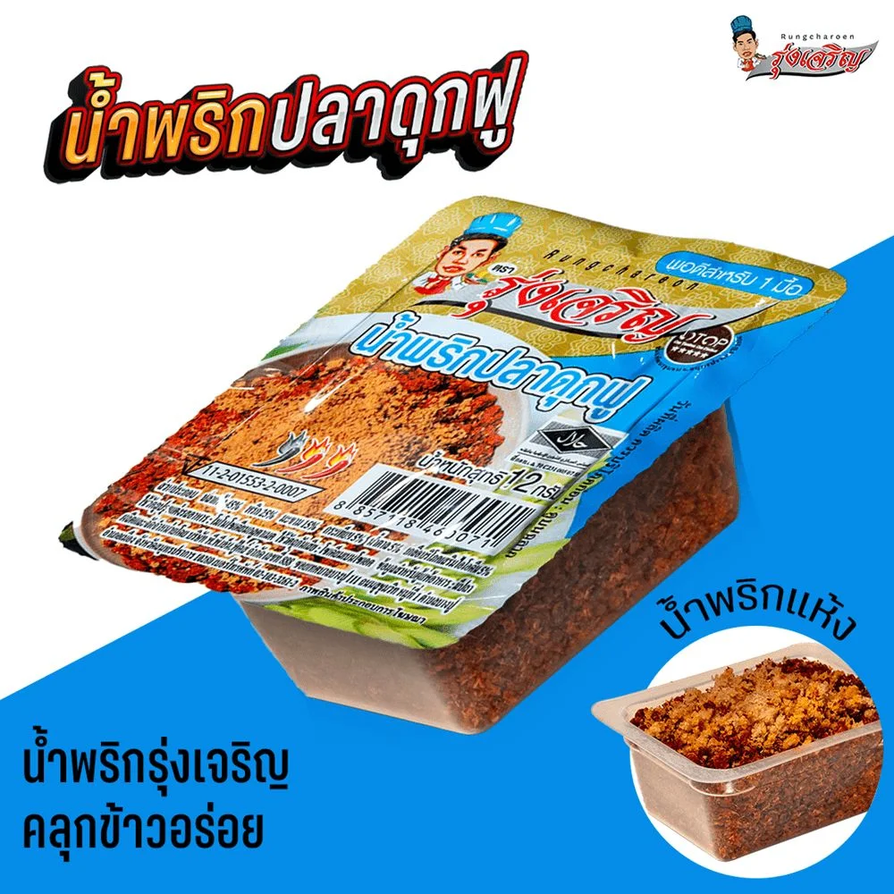 OTOPน้ำพริกปลาดุกฟู มินิรุ่งเจริญ 12 กรัม