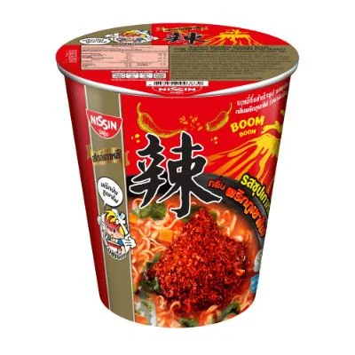 นิสชินคัพพรีเมียมรสซุปเกาหลีกลิ่นพริกภูเขาไฟ 68ก.