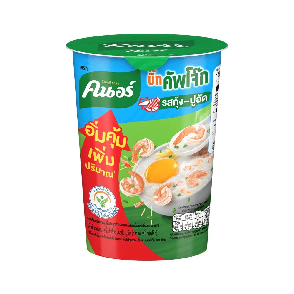 คนอร์บิ๊กคัพโจ๊ก รสกุ้ง-ปูอัด 45 กรัม