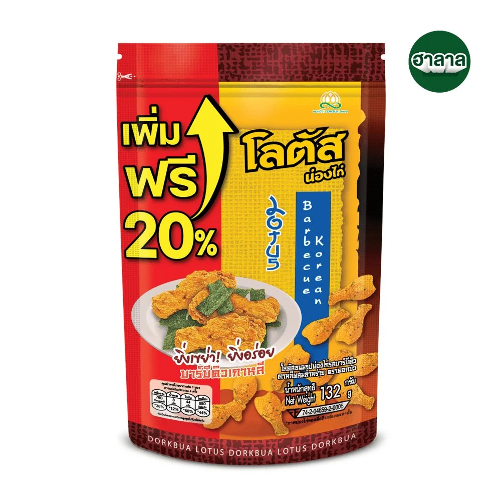 Hโลตัสขนมน่องไก่บาร์บีคิวเกาหลีผสมสาหร่าย 110 ก.