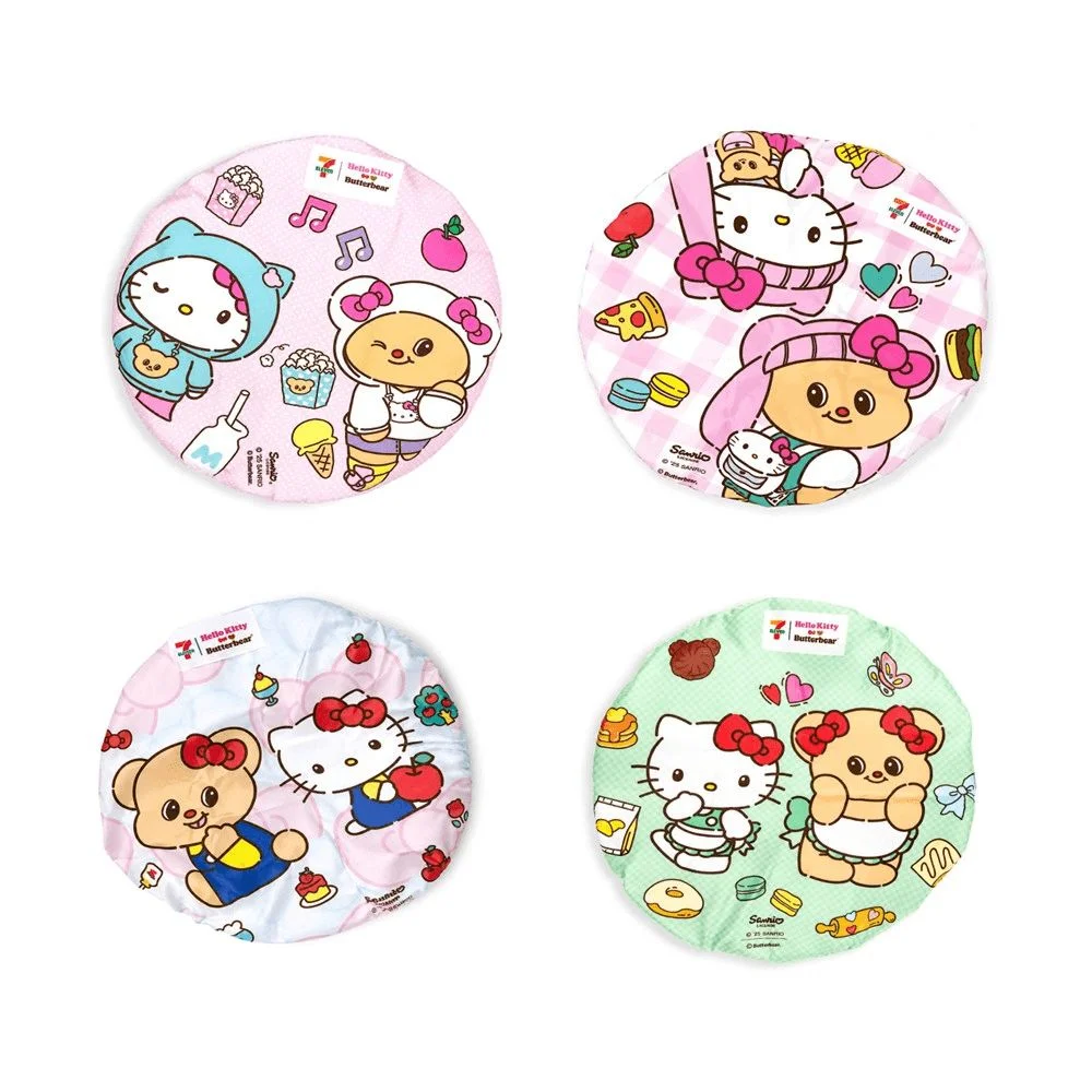 @หมวกคลุมผมอาบน้ำคิตตี้xบัตเตอร์แบร์(คละลาย) 1ชิ้น