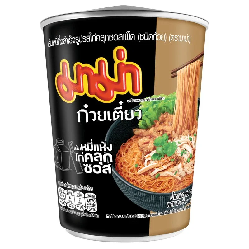 มาม่าคัพ เส้นหมี่ รสไก่คลุกซอสเผ็ด 74 กรัม F1