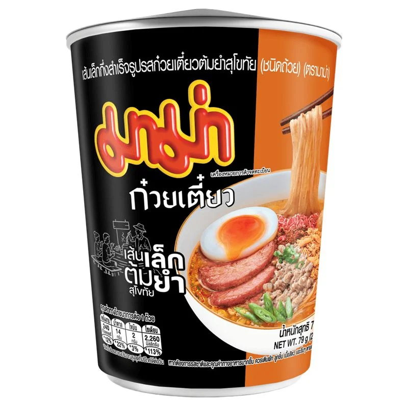 มาม่าคัพ เส้นเล็กรสก๋วยเตี๋ยวต้มยำสุโขทัย79กรัม F1