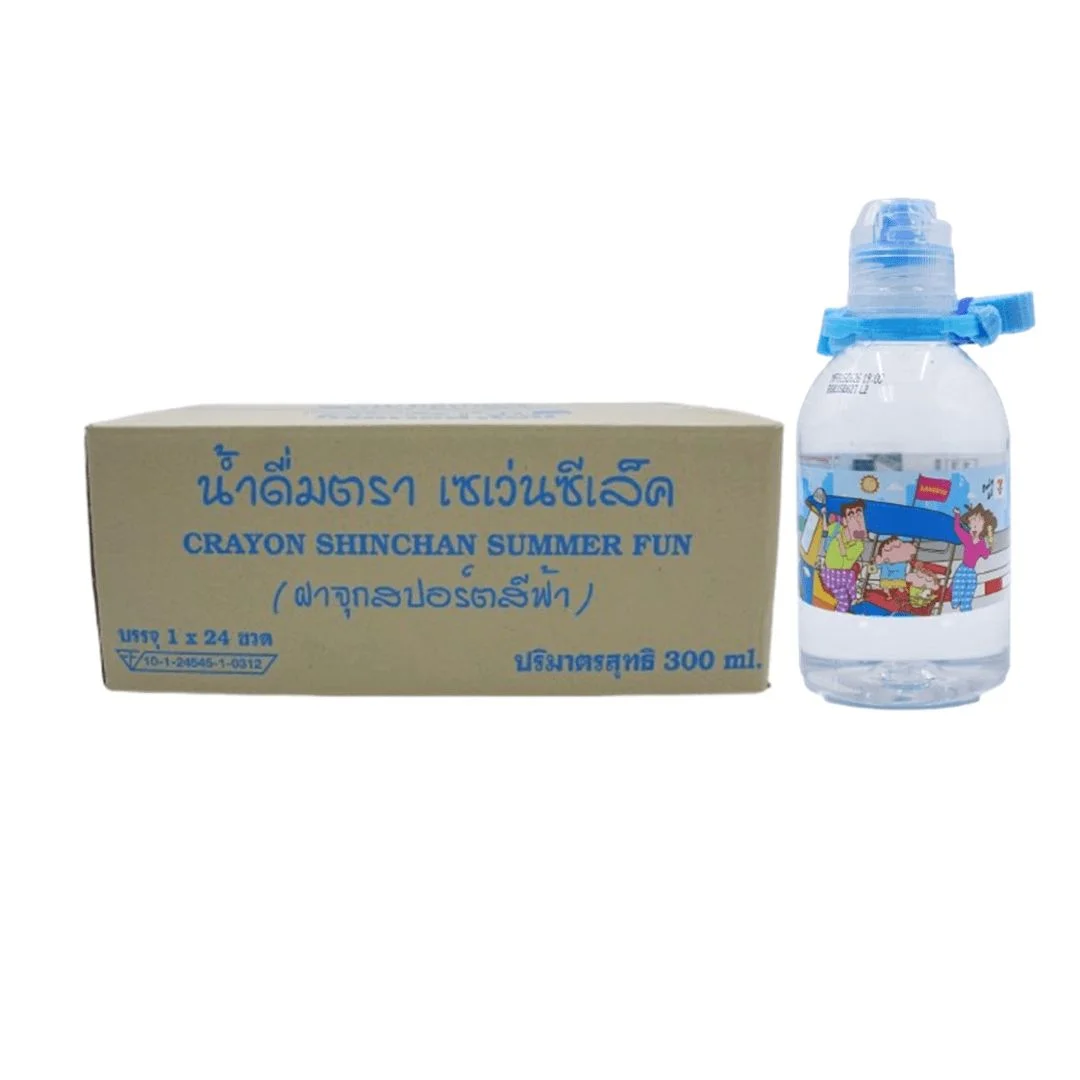 เซเว่นซีเล็คชินจังV2 ฟ้า 300 มล. (ลัง)