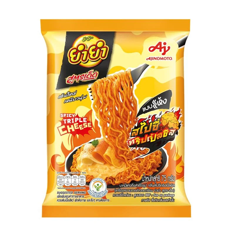 ยำยำสูตรเด็ดซอง กลิ่นสไปซี่ทริปเปิ้ลชีส 75 กรัม